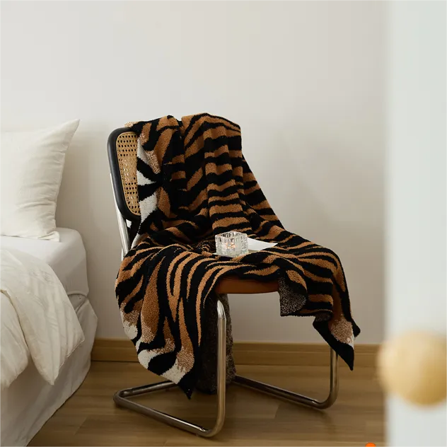 Microfiber Tiger Stripe Throw