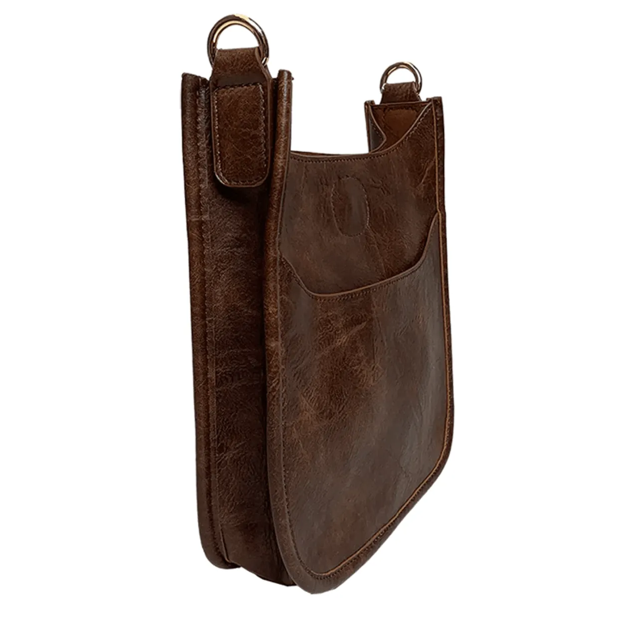 Mini Vegan Leather Messenger Bag