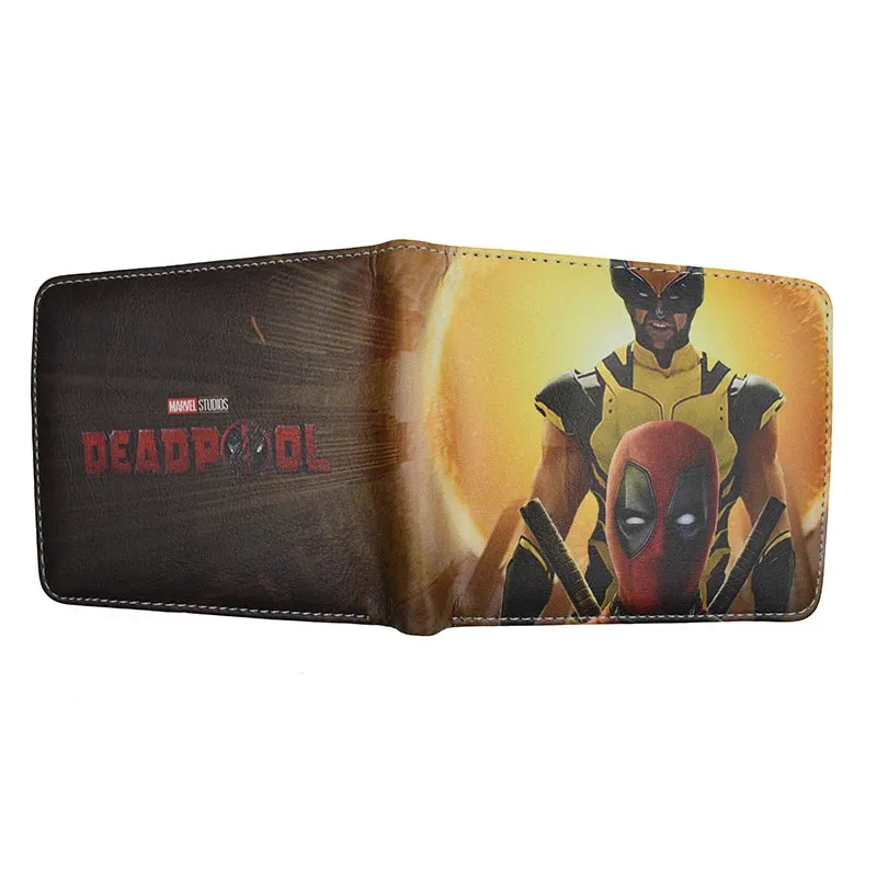 MINISO Marvel Deadpool & Wolverine Wallet PU Leather Short Purese with Coin Pocket