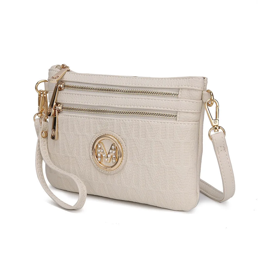 MKF Collection Roonie Milan Signature Crossbody Wristlet by Mia k