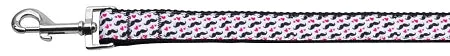 Moustache Love Nylon Dog Leash 5-8 Inch Wide 6ft Long