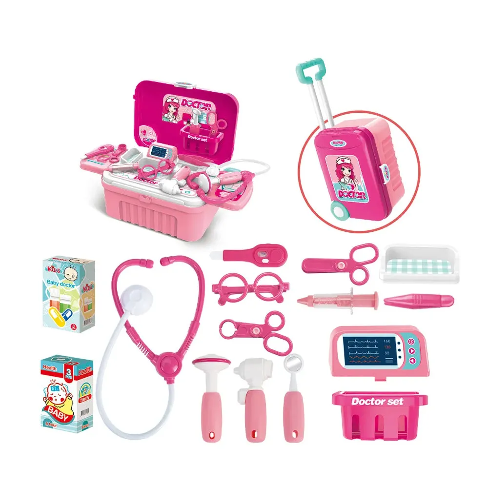 (Net) Pink Kids' Medical Equipment Travel Bag - Your Child's Portable Surgery Kit