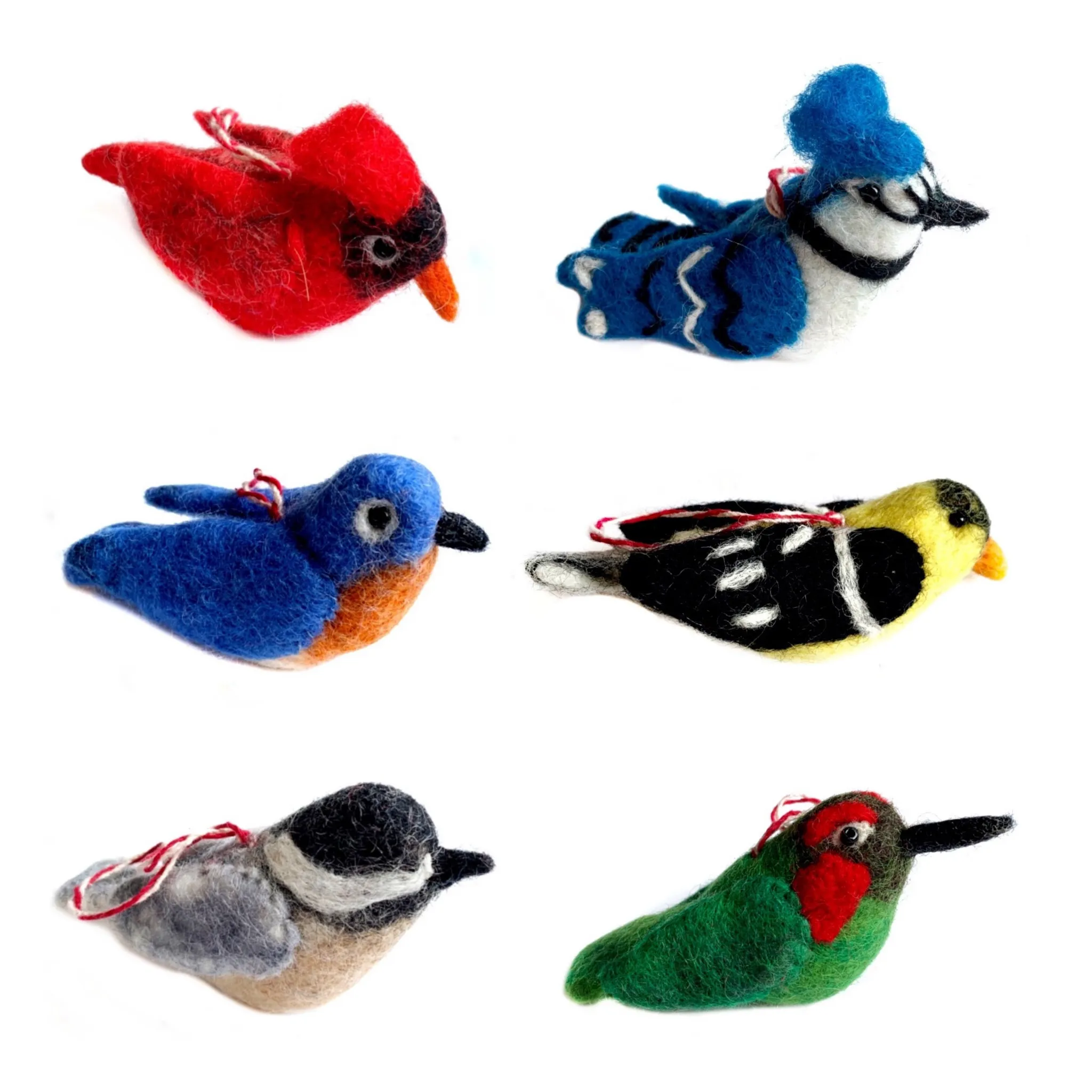 North American Birds, Felt Ornament Set