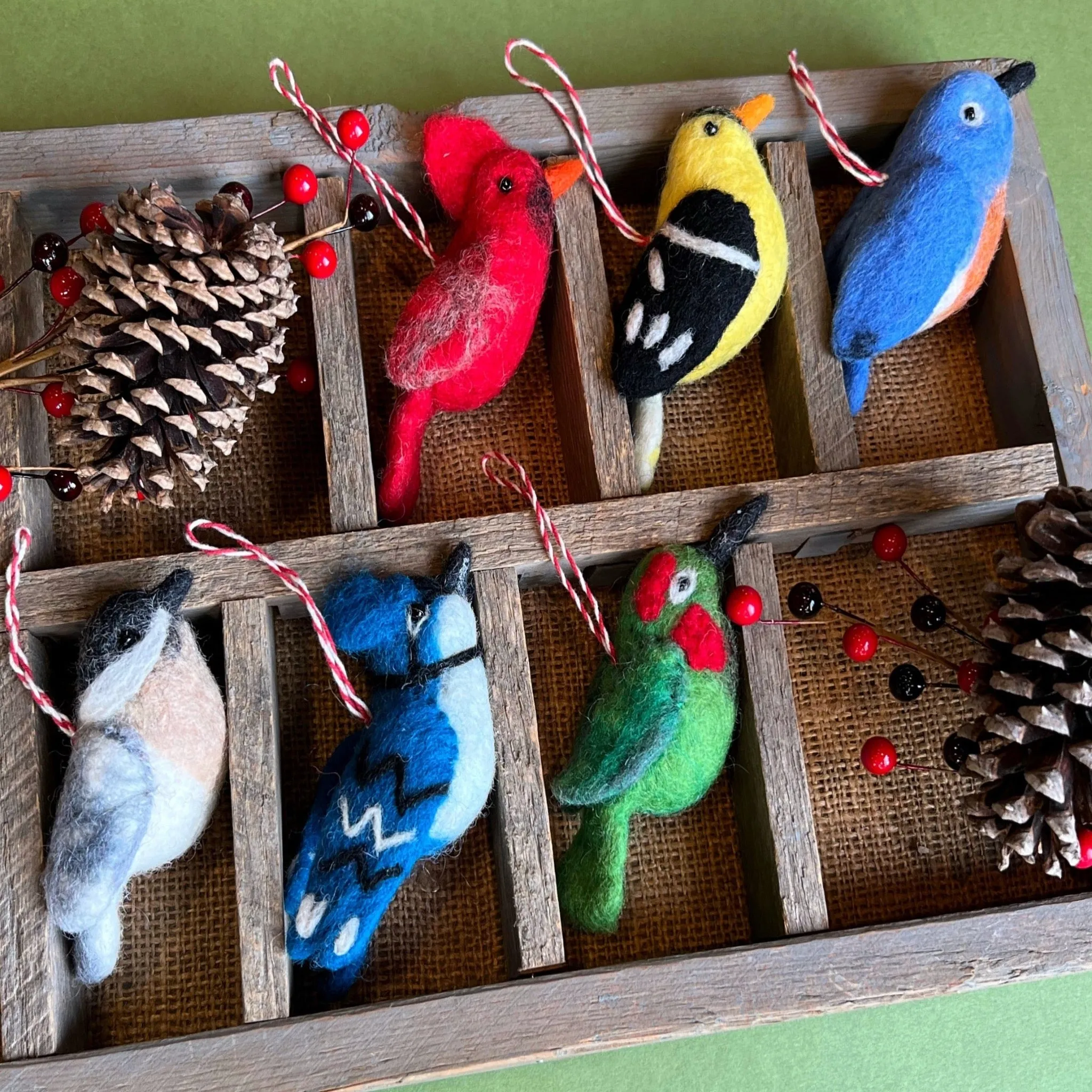 North American Birds, Felt Ornament Set