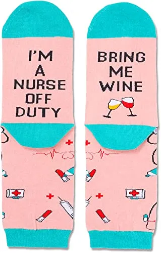 Nurse Off Duty Socks, Gift For Nurses, Birthday, Retirement, Anniversary, Christmas, Gift For Her, Present for Nurses, Women Nurse Socks