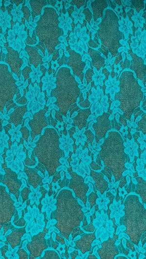 NYLON FLORAL STRETCHED LACE KNIT<br><h6>20A-JADE<br>LACE3-DT**</h6>