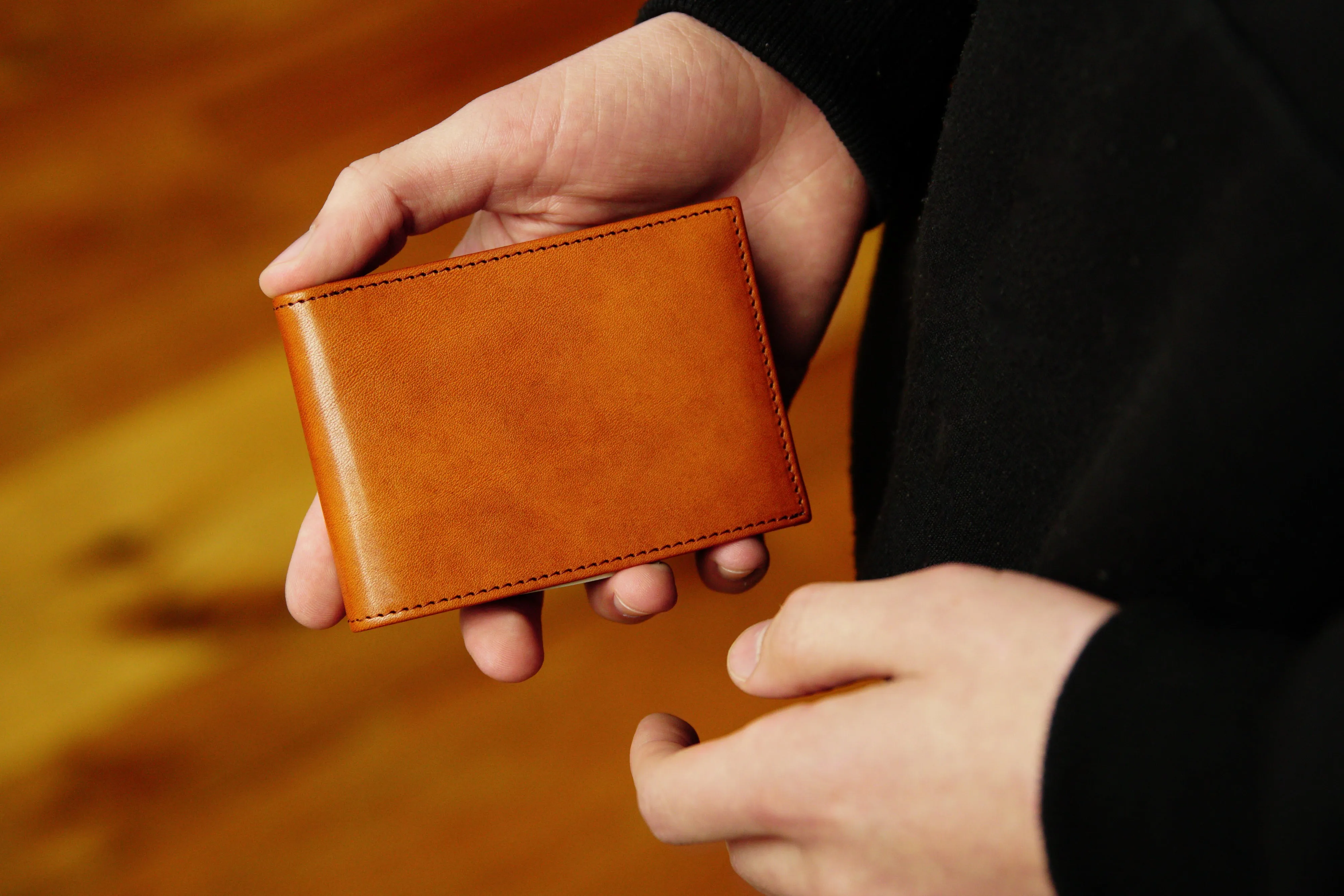 Old Leather Small Bifold Wallet