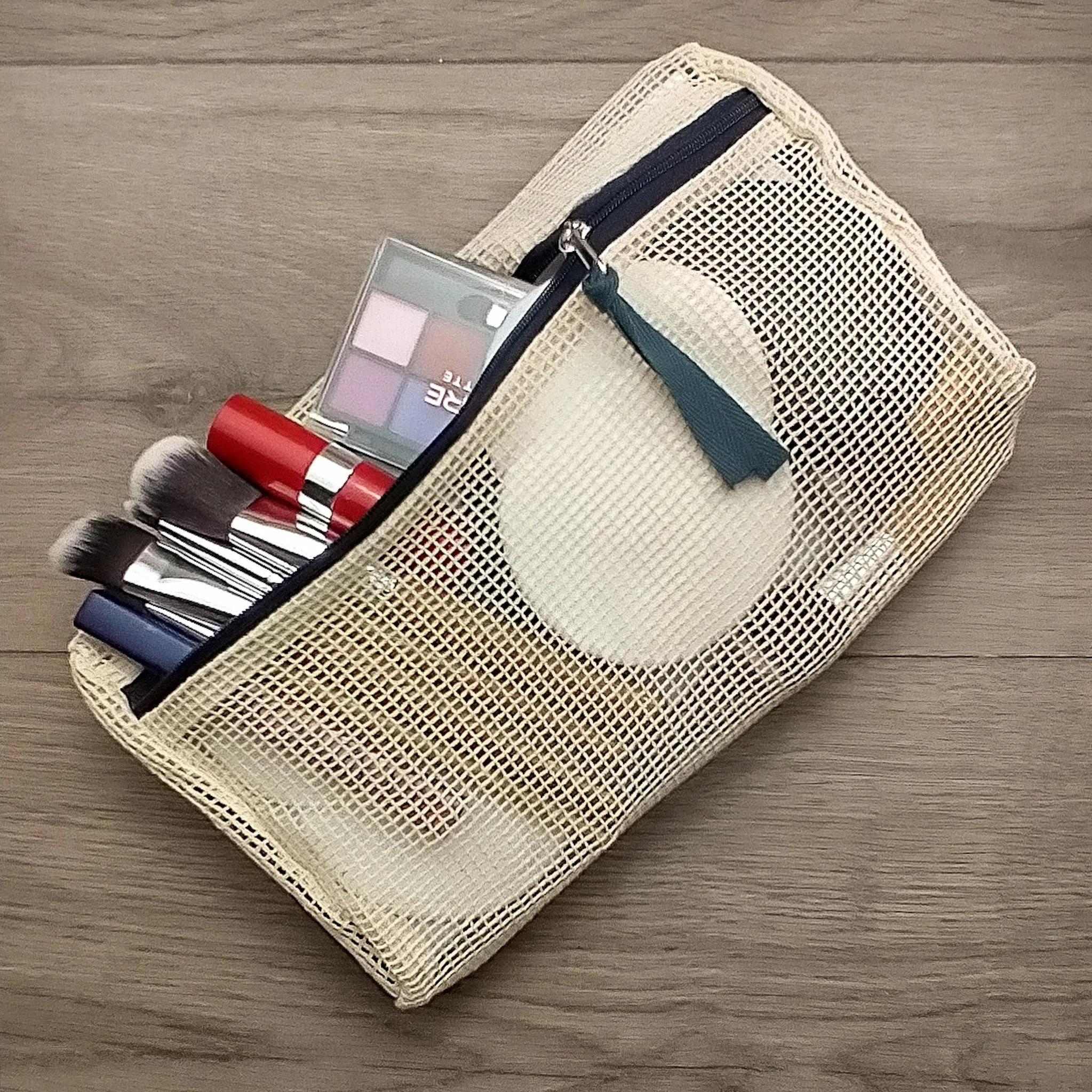 Organic Cotton Zipped Mesh Handy Tidy Bag