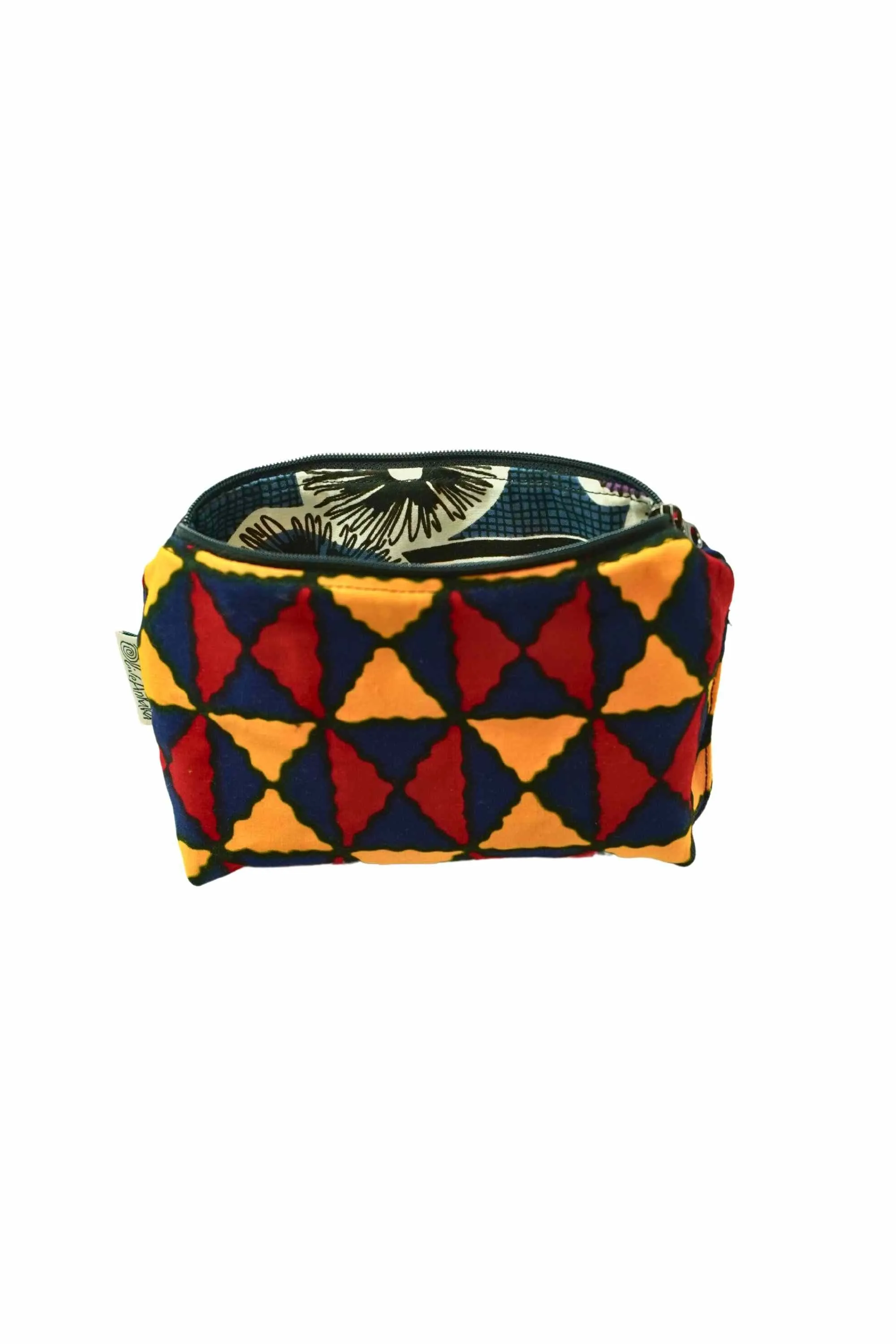 Paki Reversi Pouch Bag -  African Ankara Wax Cotton Print -5