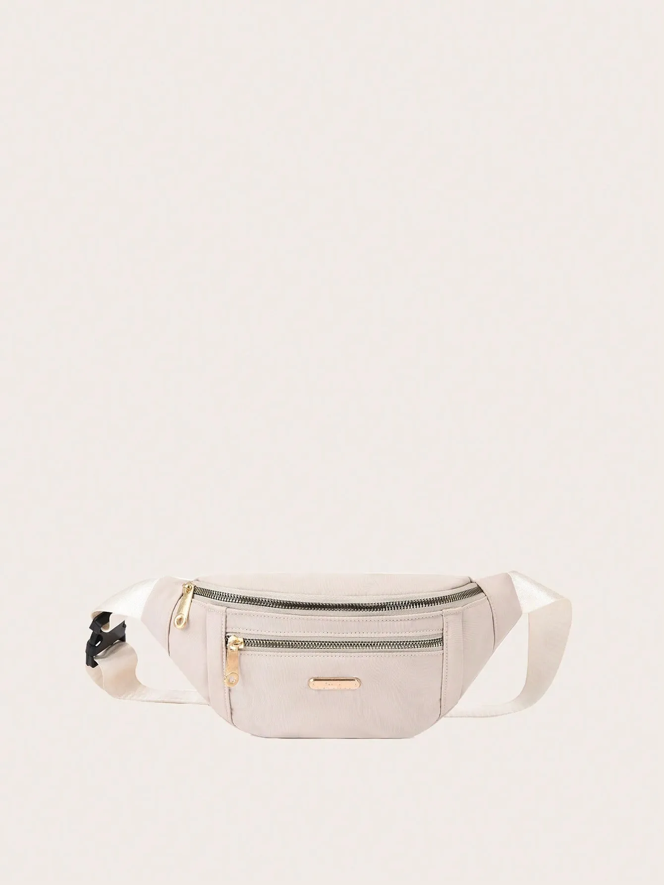 Parien Double Zipper Crossbody Waist Bag