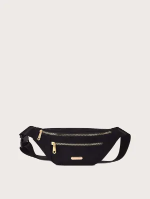 Parien Double Zipper Crossbody Waist Bag