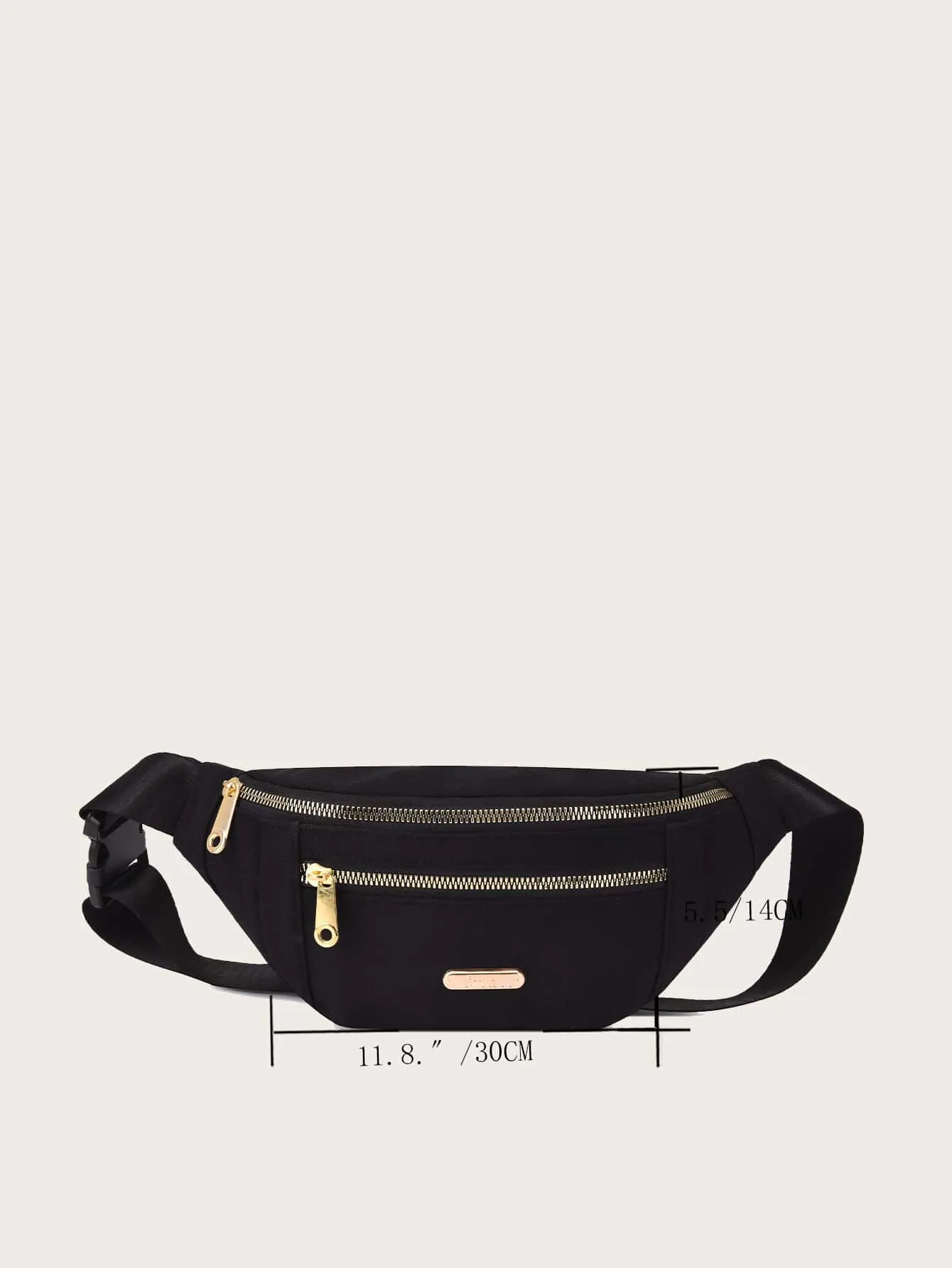 Parien Double Zipper Crossbody Waist Bag