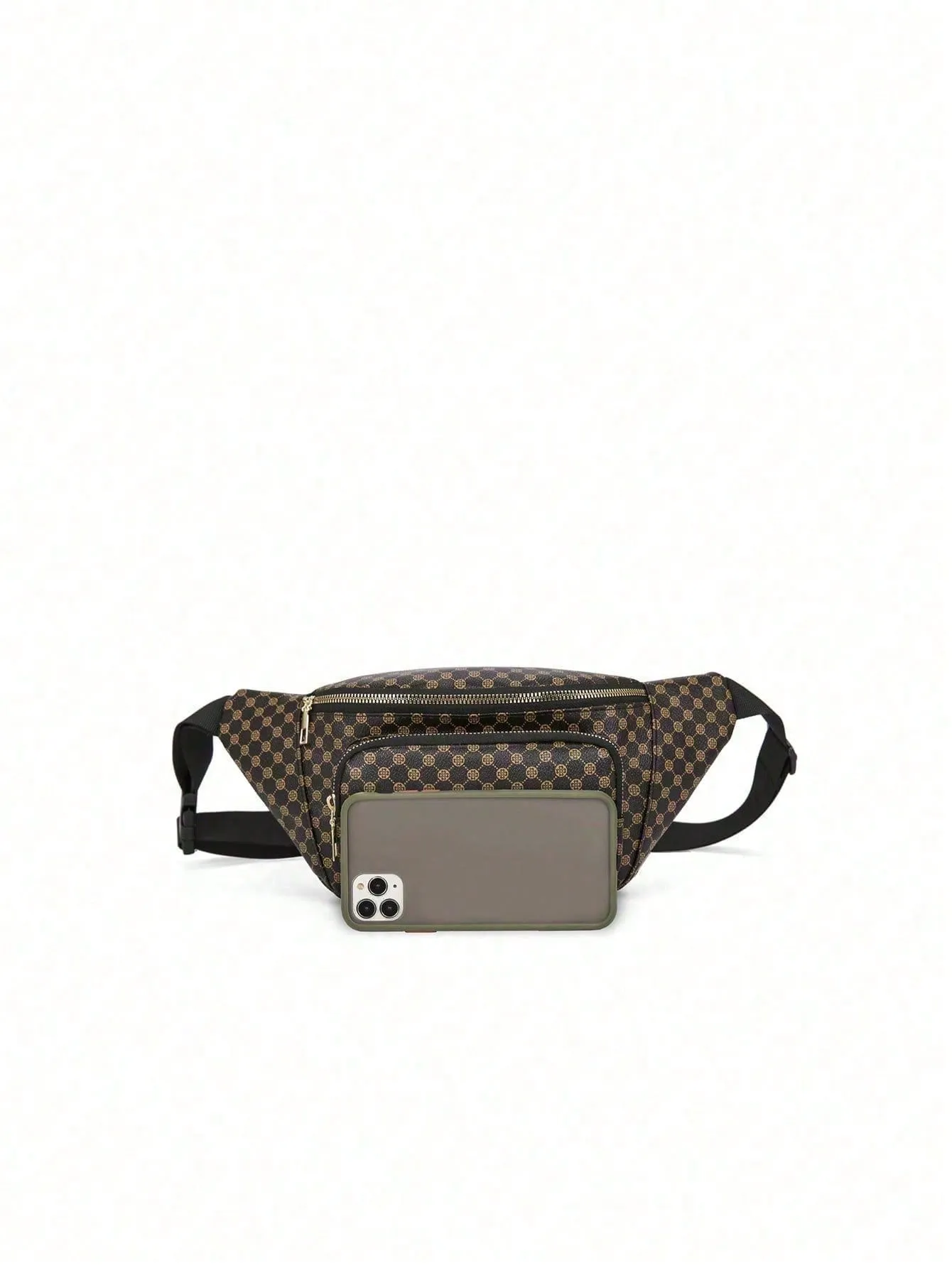 Parien Double Zipper Crossbody Waist Bag