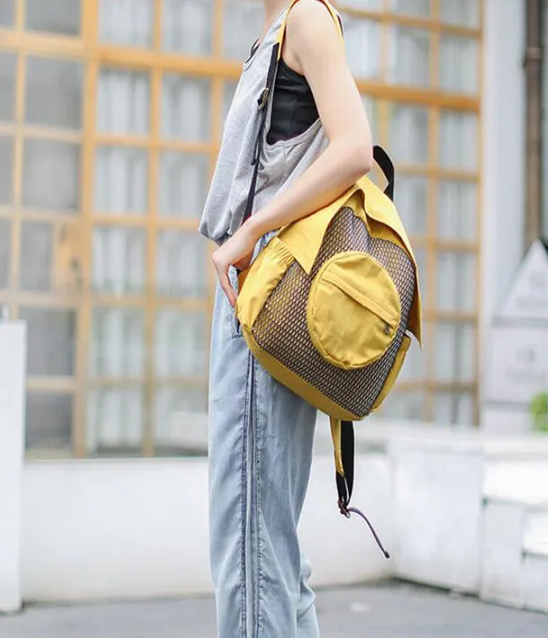 Patchwork Casual Simple Women Travel Backpack Shoulder Bag