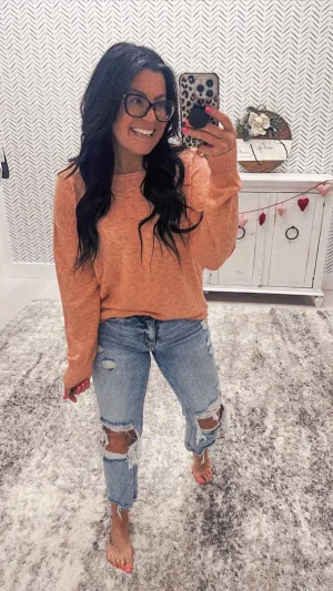 Peach Vibes Lightweight Sweater