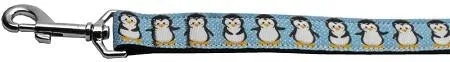 Penguins Nylon Ribbon Collars 1 wide 6ft Leash