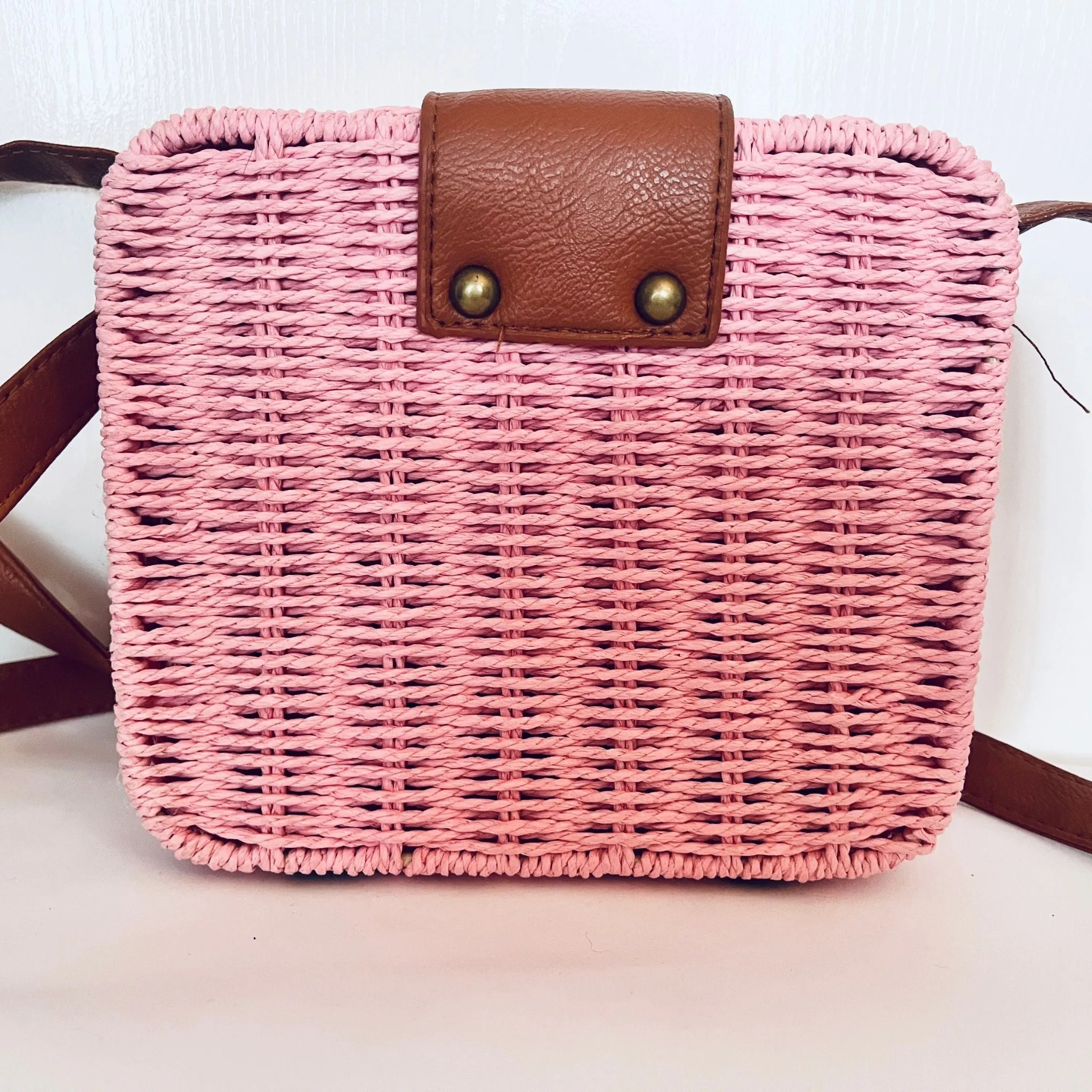 Pink EcoChic Woven Purse