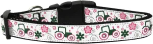 Pink Tractors Nylon Cat Collar