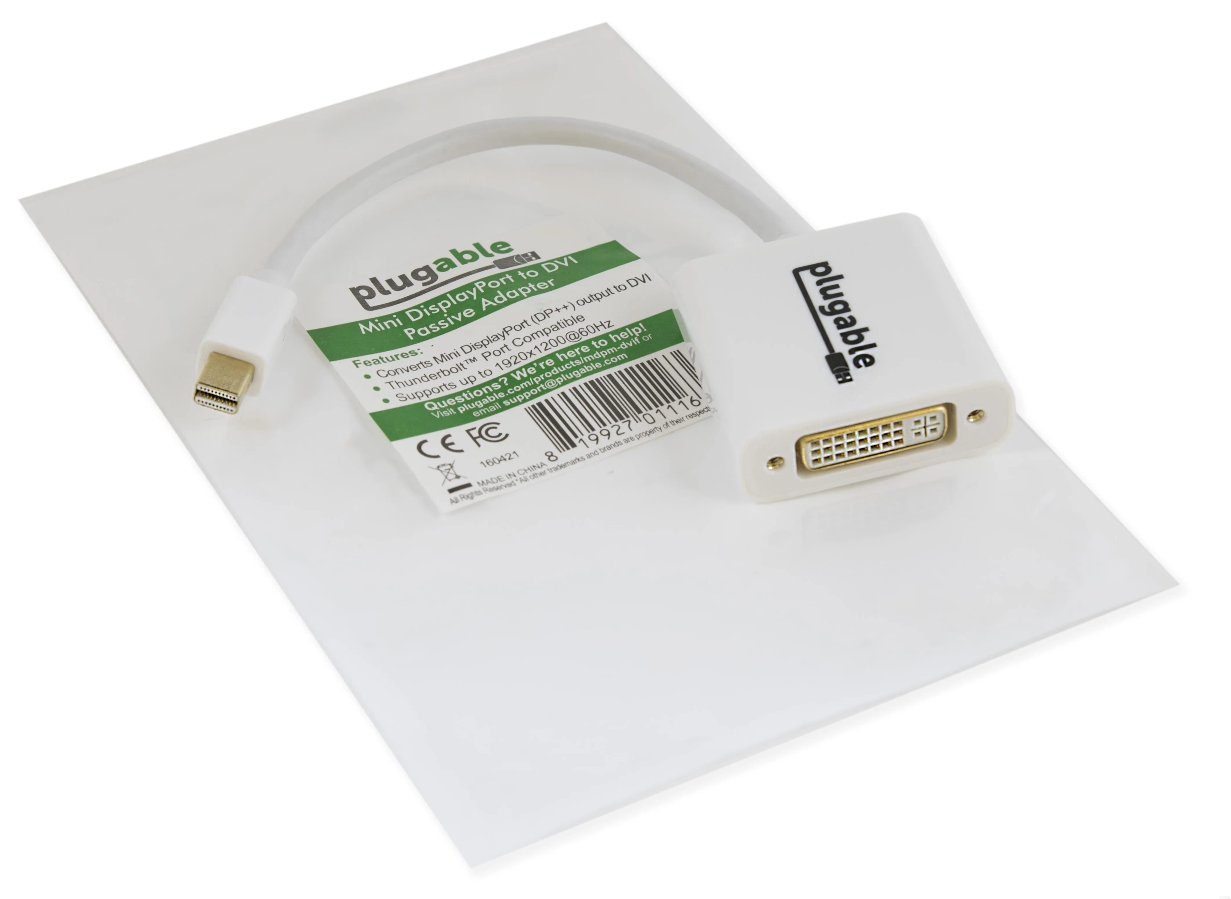 Plugable Mini DisplayPort to DVI Adapter (Passive)