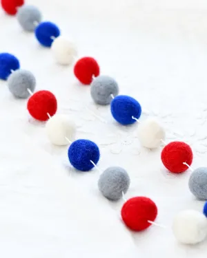 Pompom Felt Ball Garland - Nautical