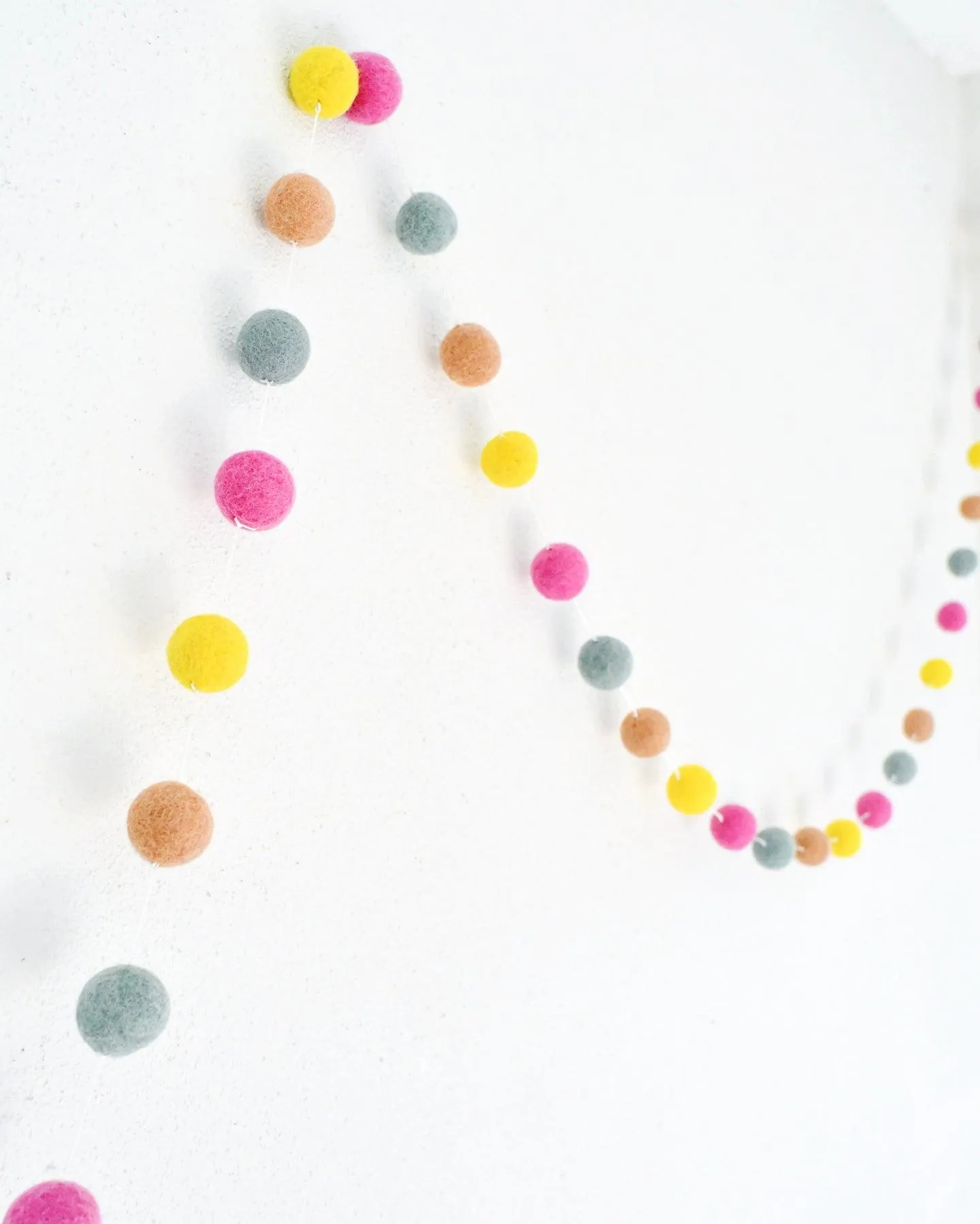 Pompom Felt Ball Garland - Sherbet