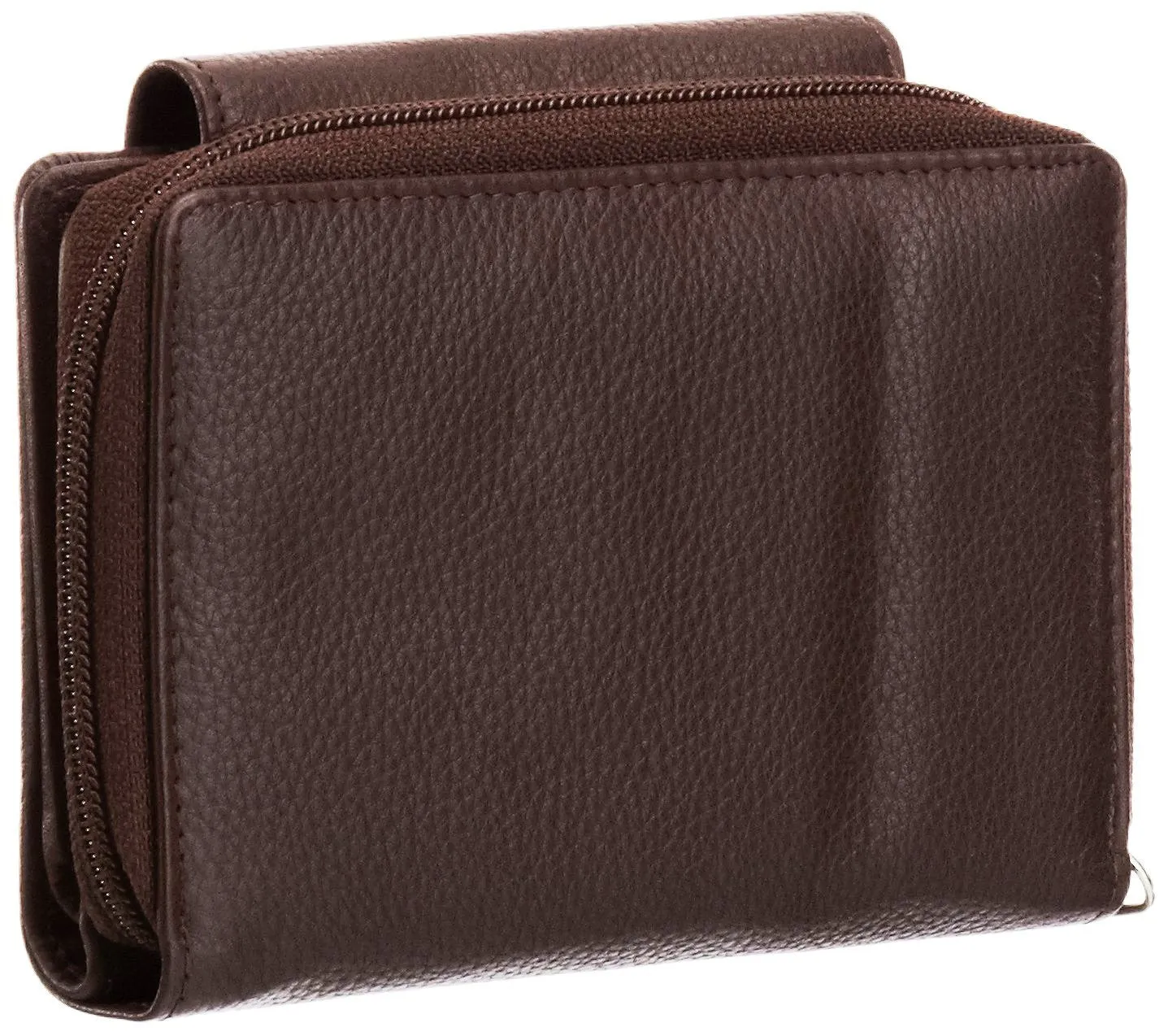 Pratico - women leather flap wallet #LW02 Brown