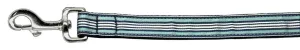 Preppy Stripes Nylon Ribbon Collars Light Blue-White 1 wide 6ft Lsh