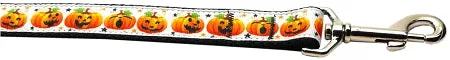 Pumpkin Parade Nylon Dog Leash 3-8 Inch Wide 6ft Long