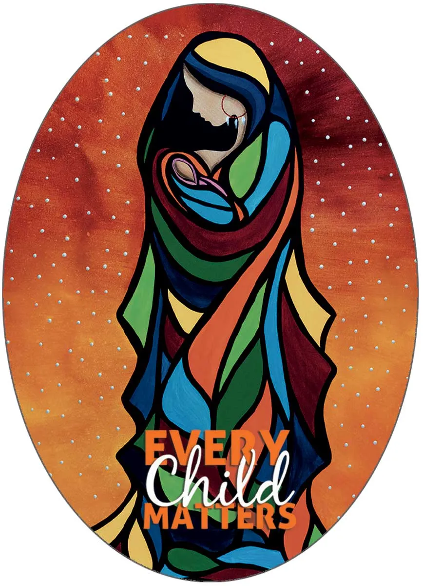 "215" Every Child Matters sticker art by Native Artist Betty Albert