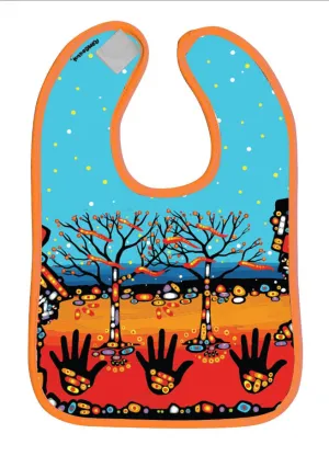 "Remember" Bib perfect for babies and toddlers, design by Native Artist, John Rombough