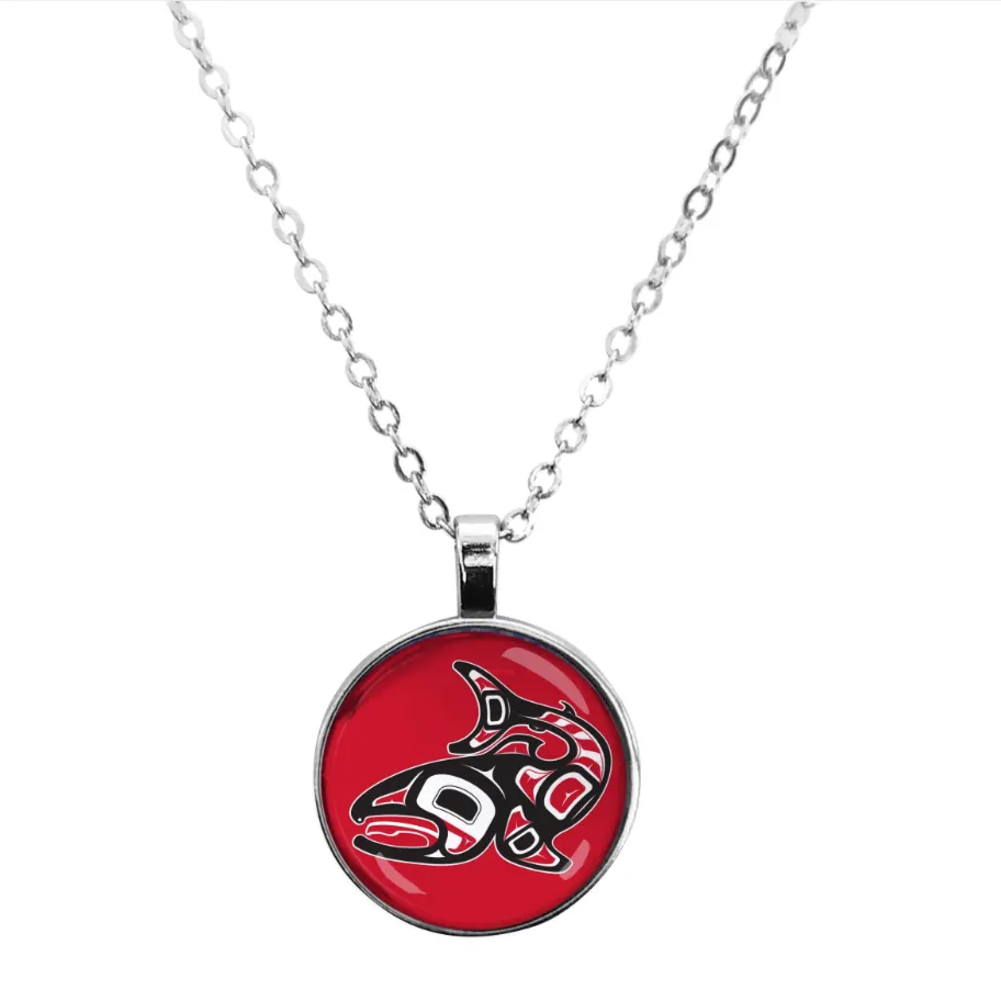 "Salmon" Necklace by Indigenous Artist Jamie Sterritt