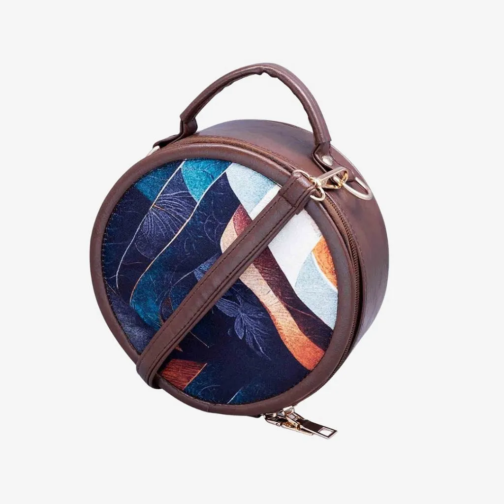 Rangoon Crossbody Round Bag Brown