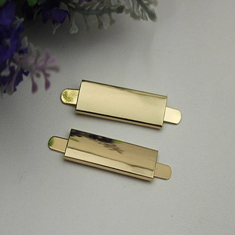 Rectangle Purse Label 2/20pcs Bag Hardware Charm Light Gold Handmade Purse Handbag Making Metal Decoration 38mm 1 1/2" Wholesale Supplies