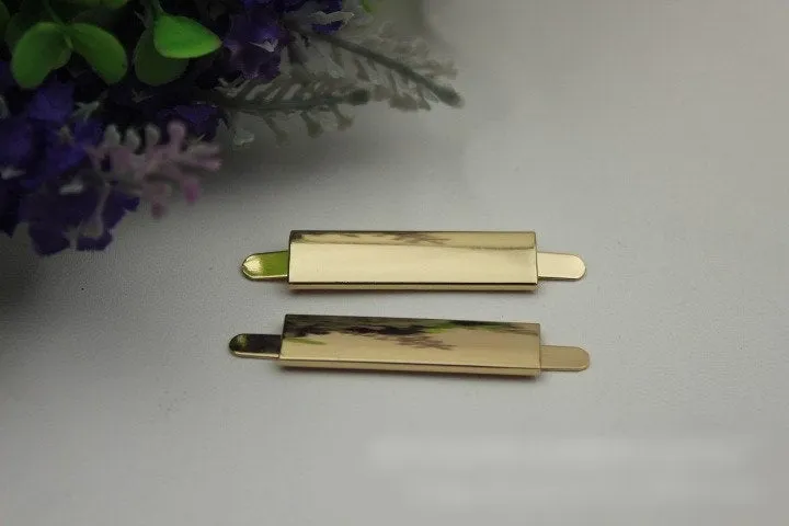 Rectangle Purse Label 2/20pcs Bag Hardware Charm Light Gold Handmade Purse Handbag Making Metal Decoration 38mm 1 1/2" Wholesale Supplies