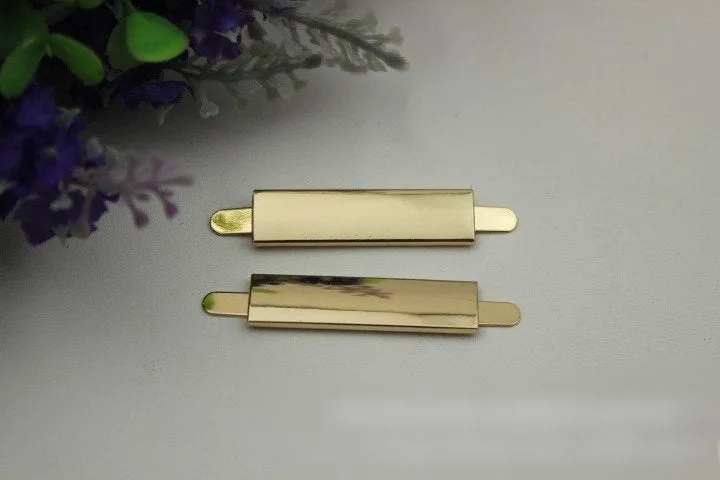 Rectangle Purse Label 2/20pcs Bag Hardware Charm Light Gold Handmade Purse Handbag Making Metal Decoration 38mm 1 1/2" Wholesale Supplies