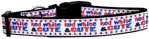 Red, White, And Cute! Nylon Dog Collar Sm