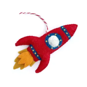 Rocket Ornament, Felt Wool