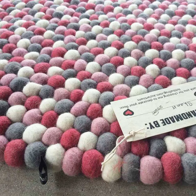 Rocky Road Felt Ball Rug