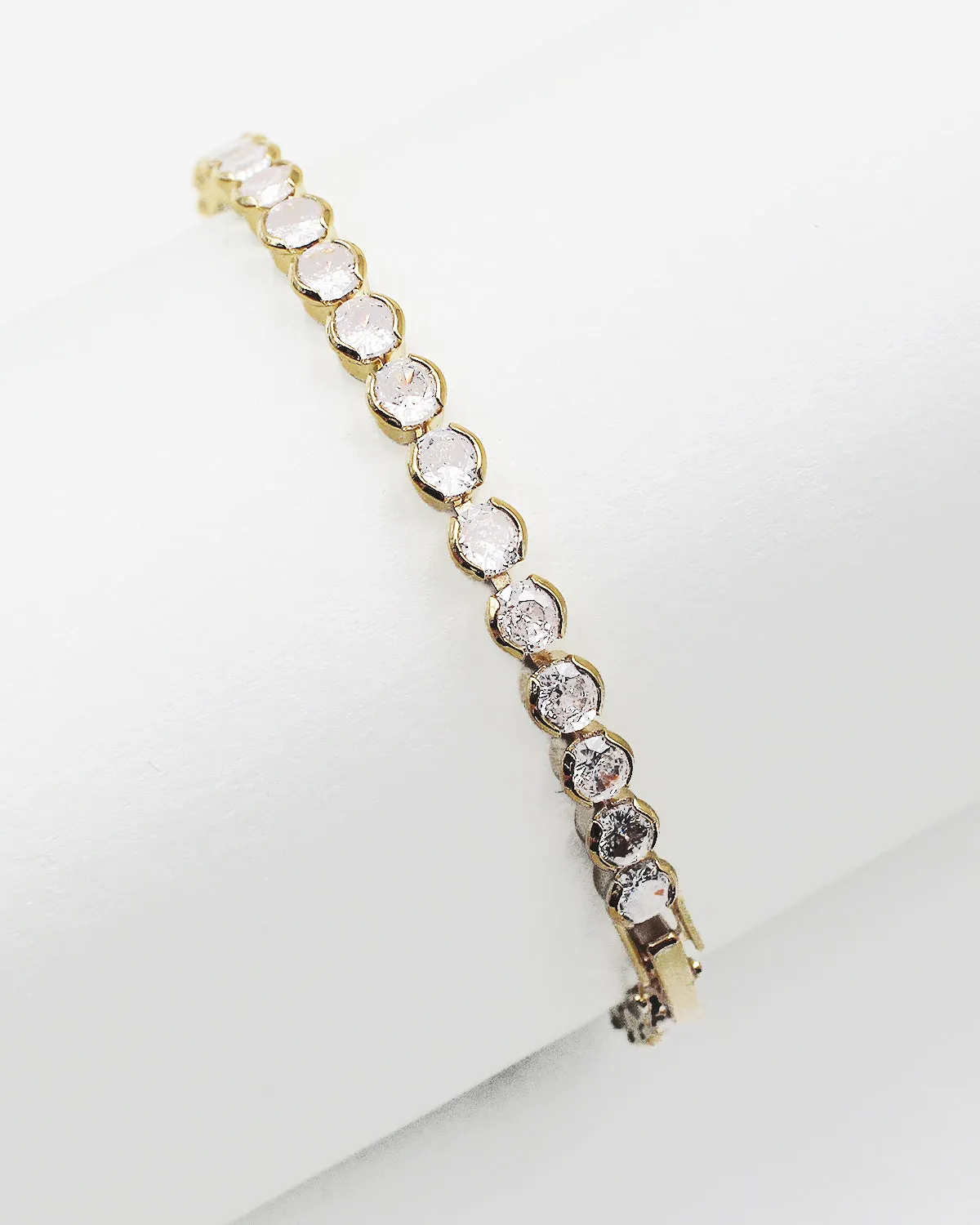 Round Cut CZ Tennis Bracelet