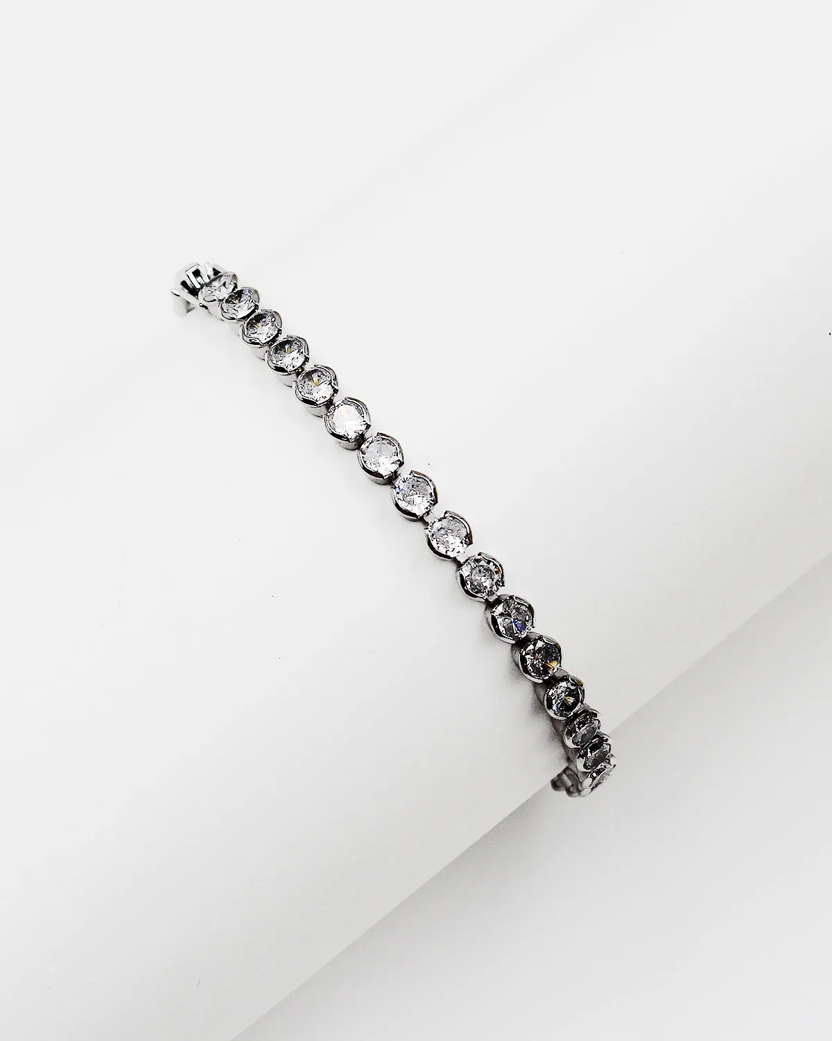 Round Cut CZ Tennis Bracelet