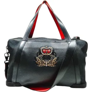 (S6) Christian Louboutin Crossbody Bag Black Canvas