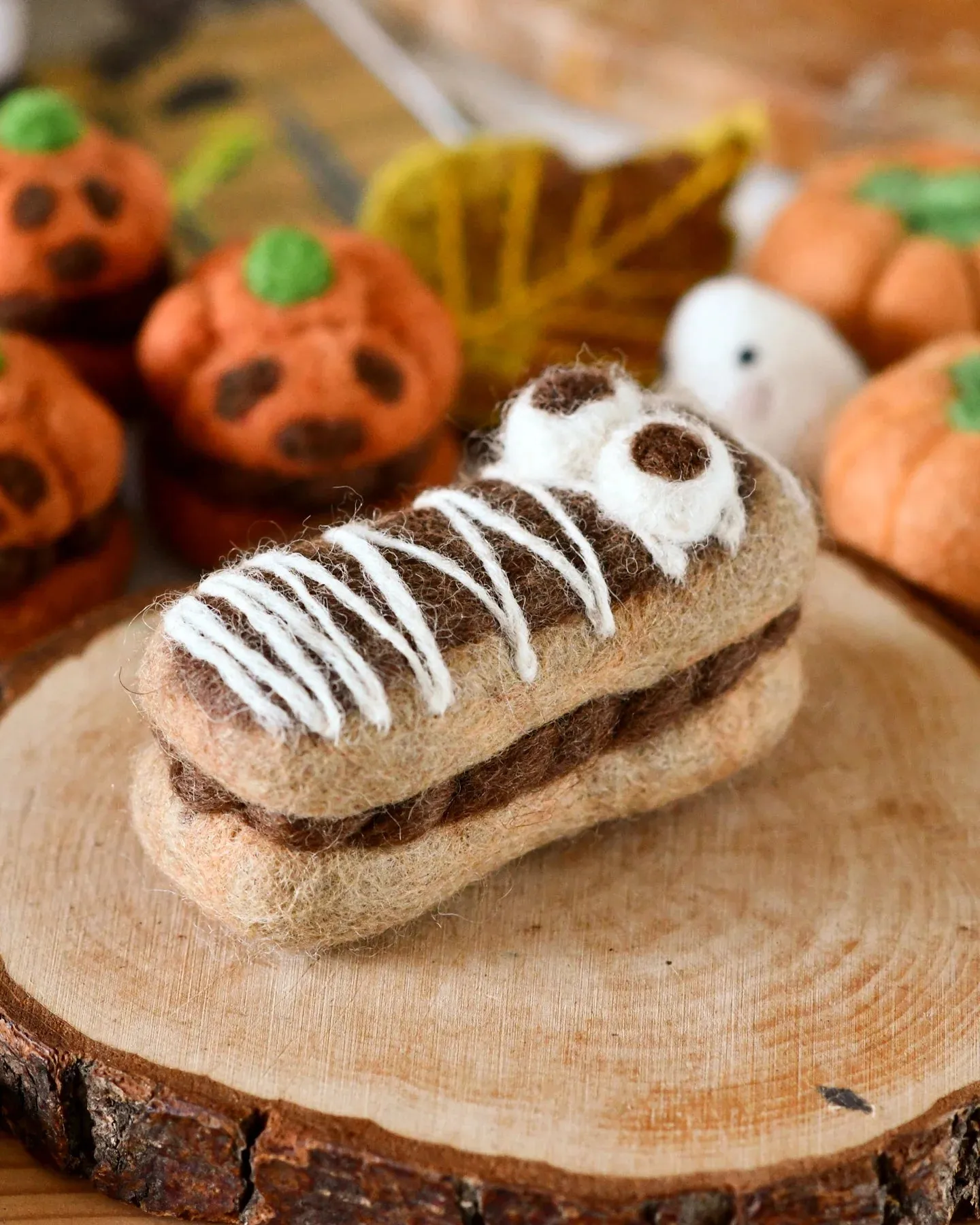 Sale Felt Mummy Chocolate Eclair for Halloween