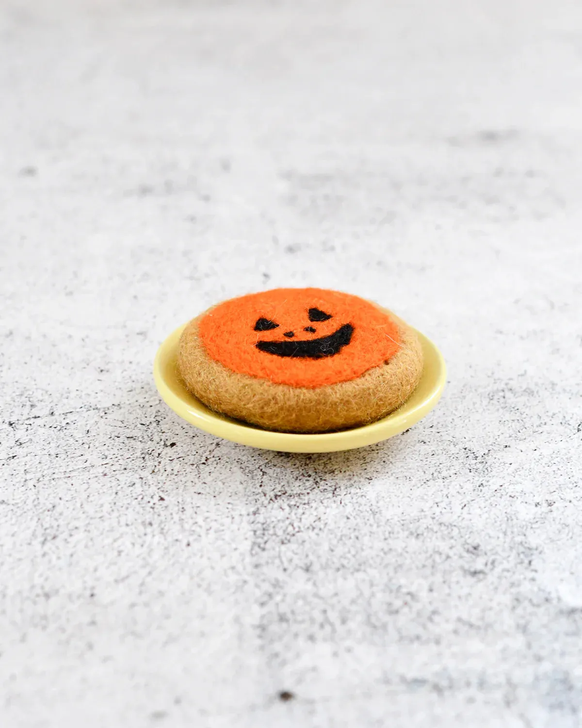 Sale Felt Orange Jack 'O Lantern Cookie