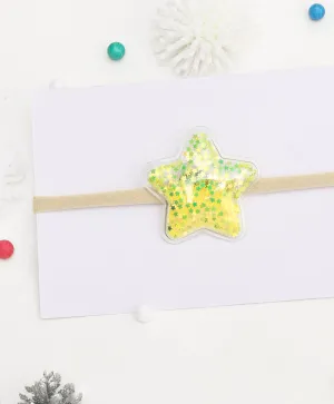 Sequin Star Headband - Yellow