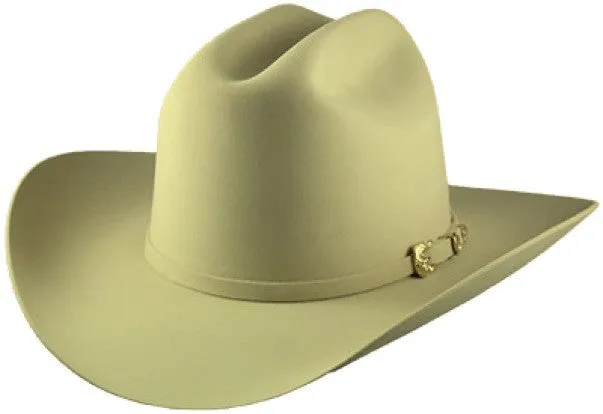 Serratelli® 6X Border III 3 1/2" Brim Felt Cowboy Hat - Black / Silver Belly