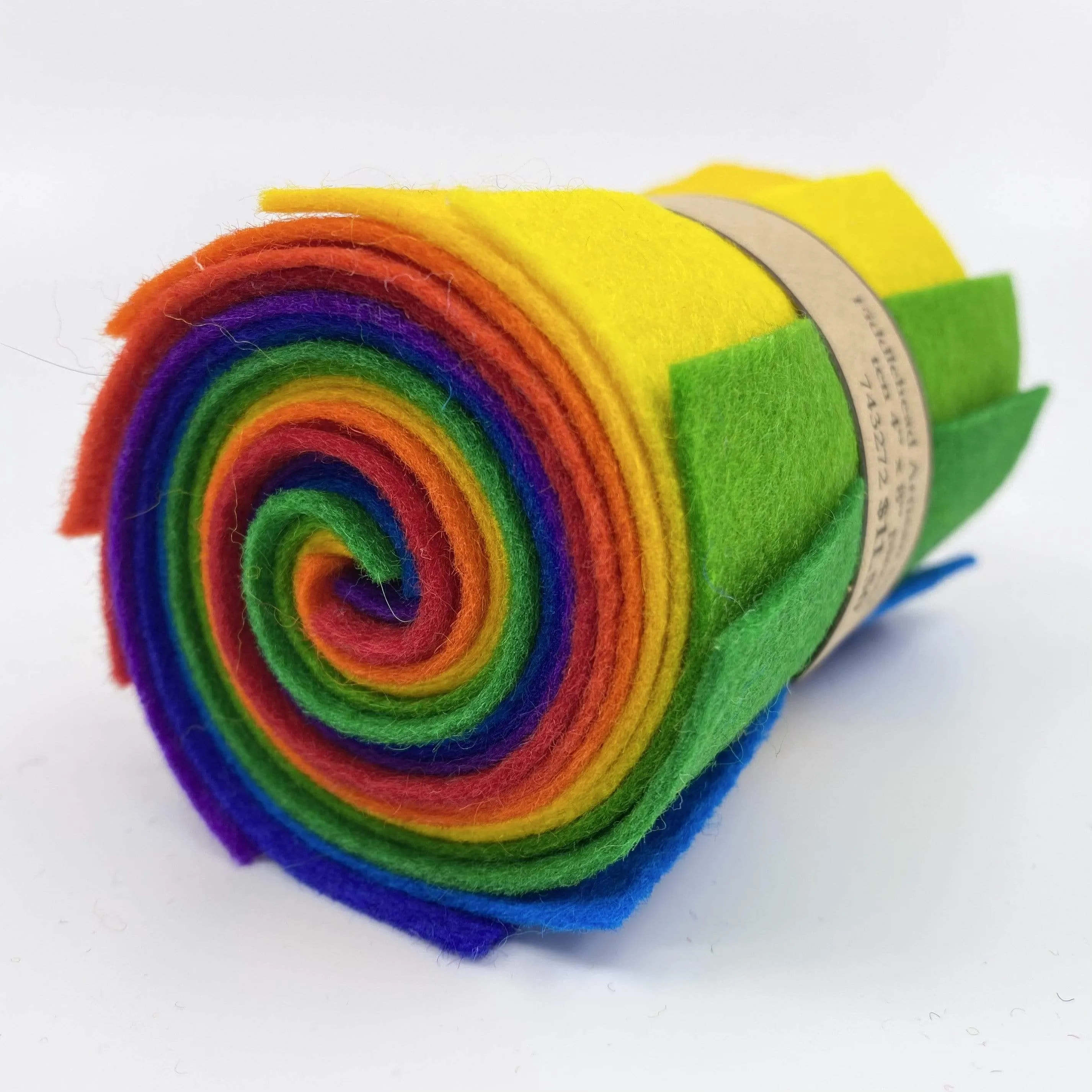 Small Wool Felt Roll - Classic Rainbow