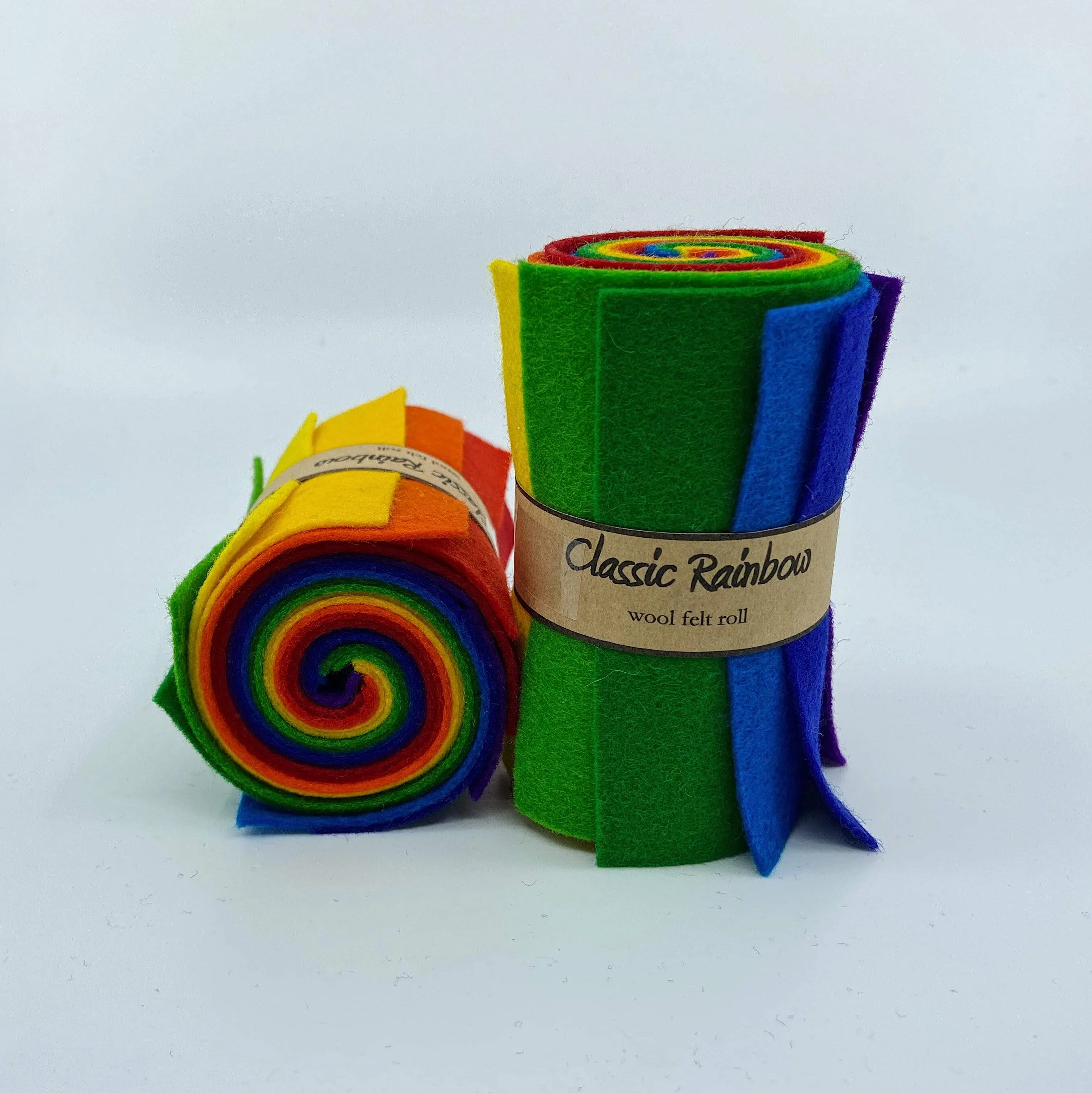 Small Wool Felt Roll - Classic Rainbow