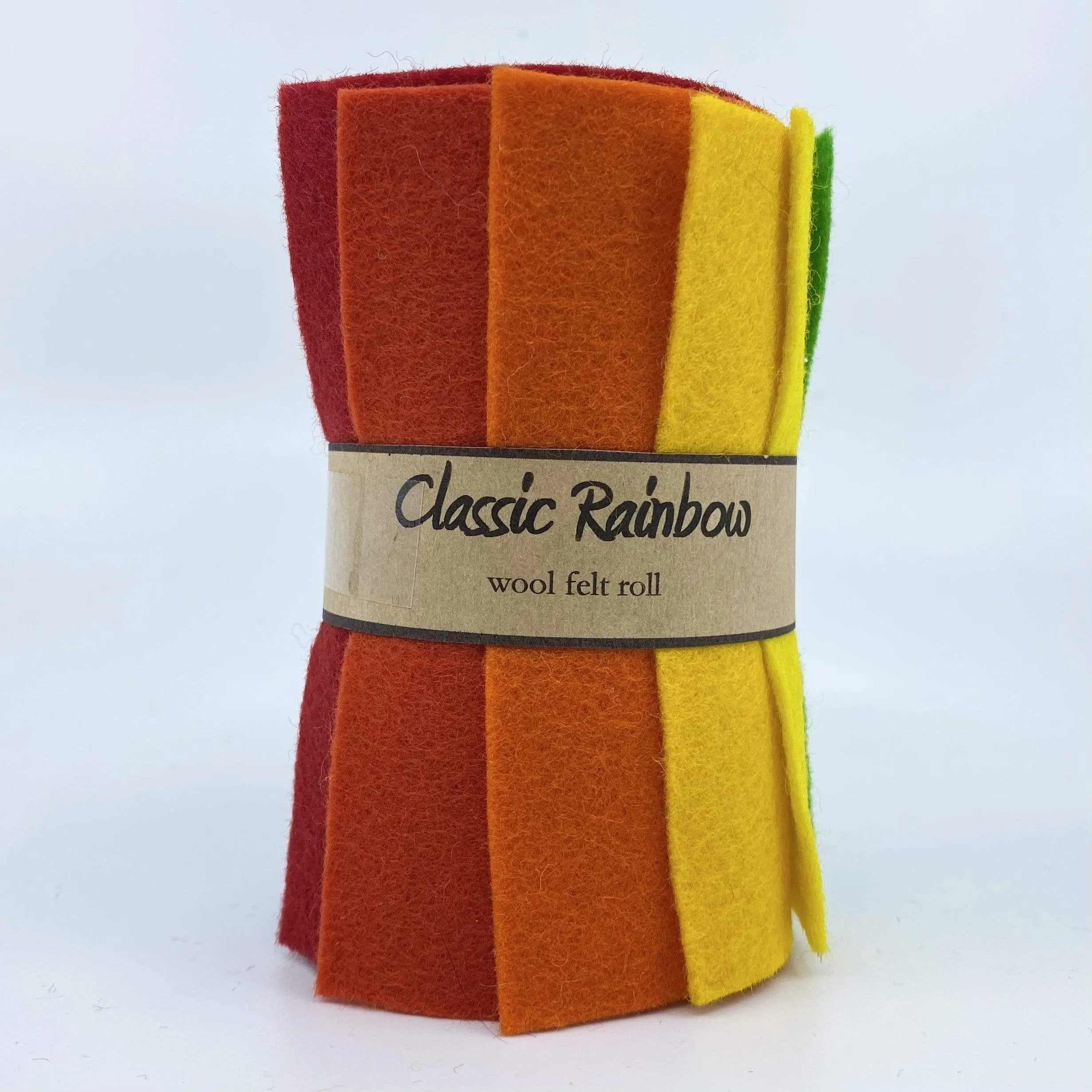 Small Wool Felt Roll - Classic Rainbow