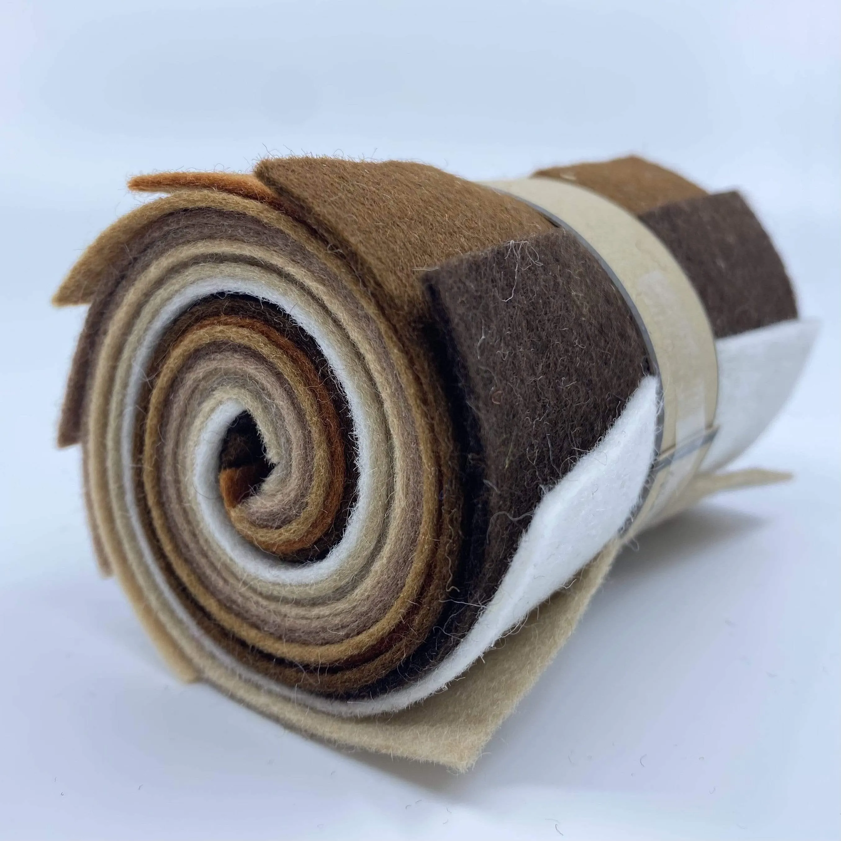 Small Wool Felt Roll - Earth Tones