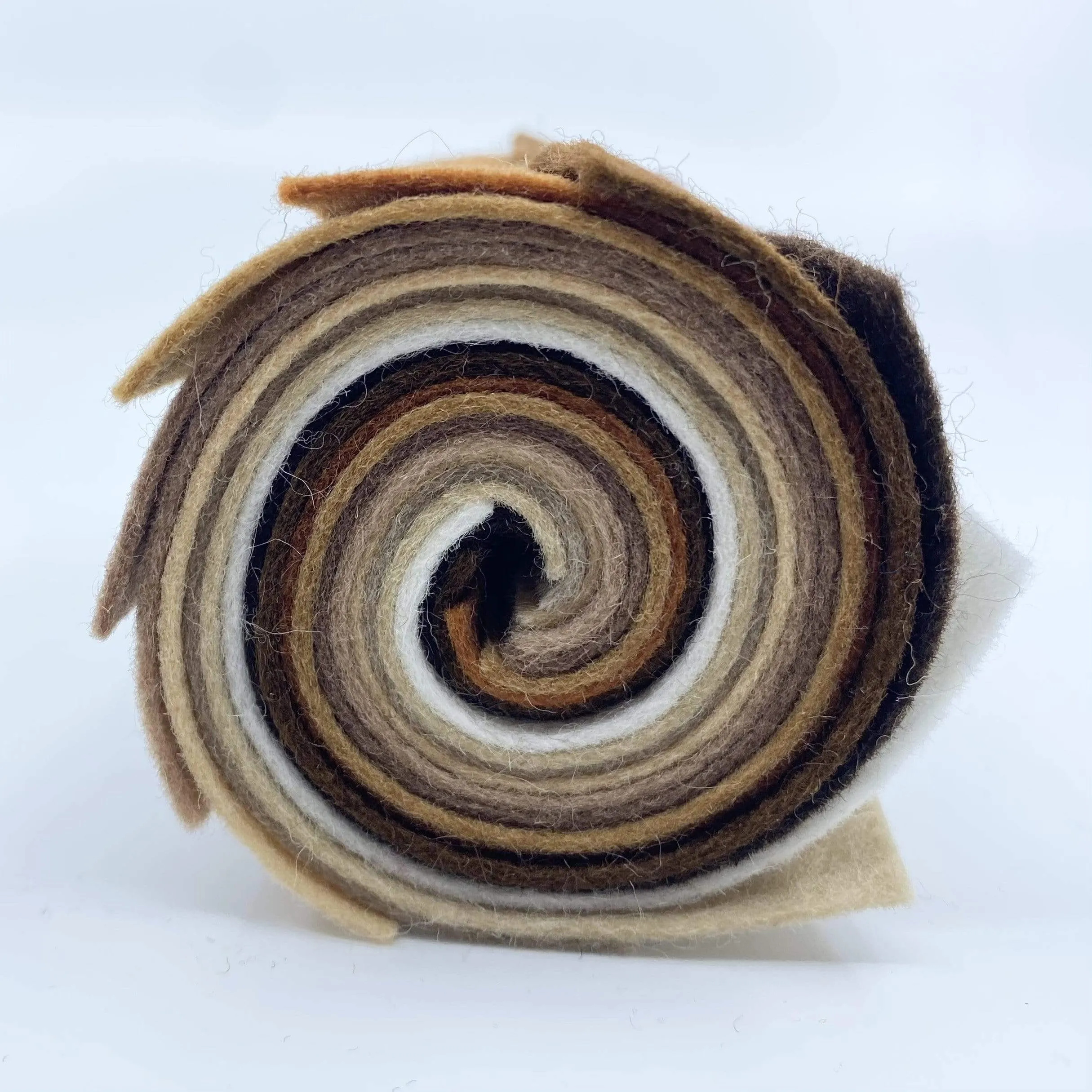 Small Wool Felt Roll - Earth Tones